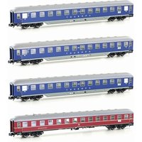 HOBBYTRAIN H22201 N 4er Set Personenwagen "TOUROPA" Set 2, DB, Ep. III von HOBBYTRAIN