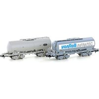 HOBBYTRAIN H23490 N 2er Set Silowagen Typ Uacs "von Roll Infratec", SBB, Ep. IV-V HOBBYTRAIN H23490 N 2er Set Silowagen Typ Uacs "von Roll Infratec", SBB, Ep. IV-V von HOBBYTRAIN