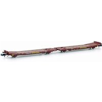 HOBBYTRAIN H23785 N Doppelflachwagen TWA 800A Laadks, DR/TWA Ep. IV von HOBBYTRAIN