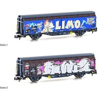 Hobbytrain H24667 N Schiebewandwagen Hbbillns Graffiti-Serie (5), SBB, Ep. VI von HOBBYTRAIN