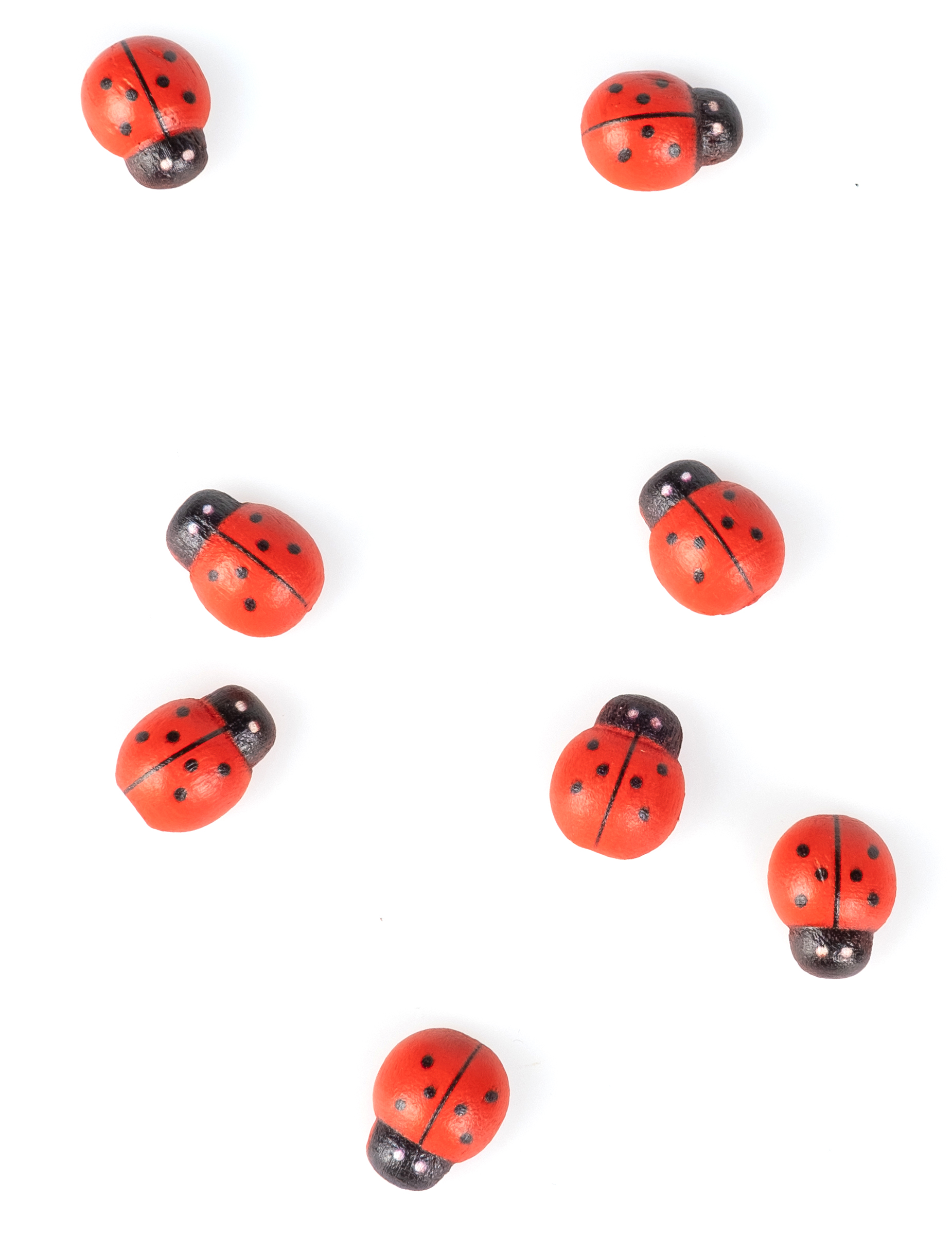 10 Deko-Marienkäfer aus Holz rot/schwarz 1,5 cm 10 Deko-Marienkäfer aus Holz rot/schwarz 1,5 cm von HOBI