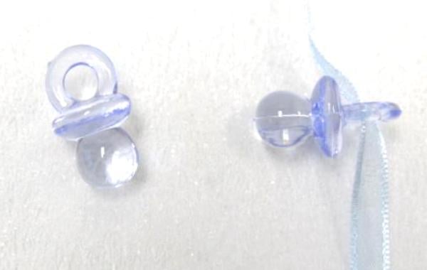 10 Deko-Schnuller Plexiglas hellblau von HOBI