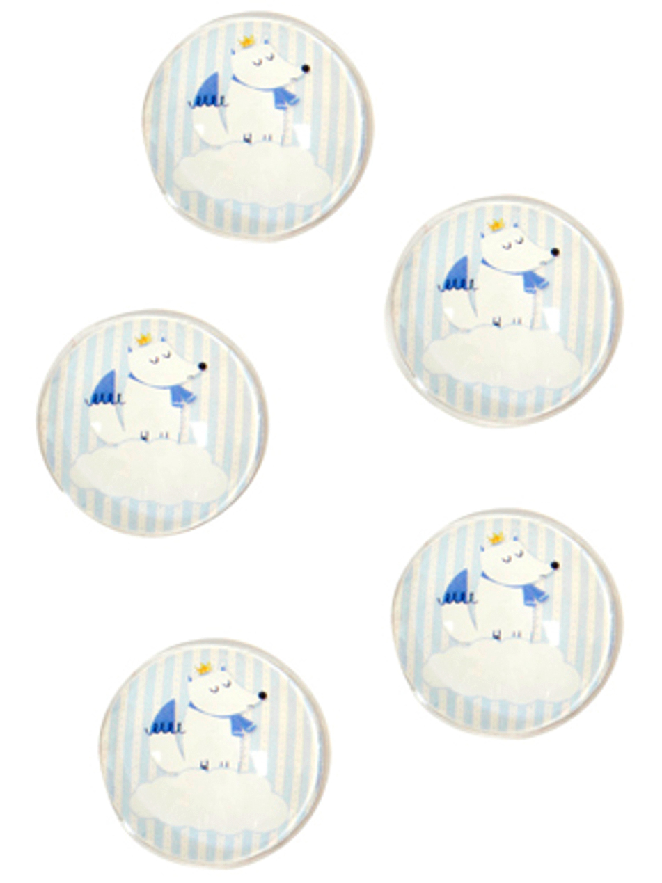 10 Glas-Dekosteine Fuchs in Blau 2,5 cm für Babyparty 10 Glas-Dekosteine Fuchs in Blau 2,5 cm für Babyparty von HOBI
