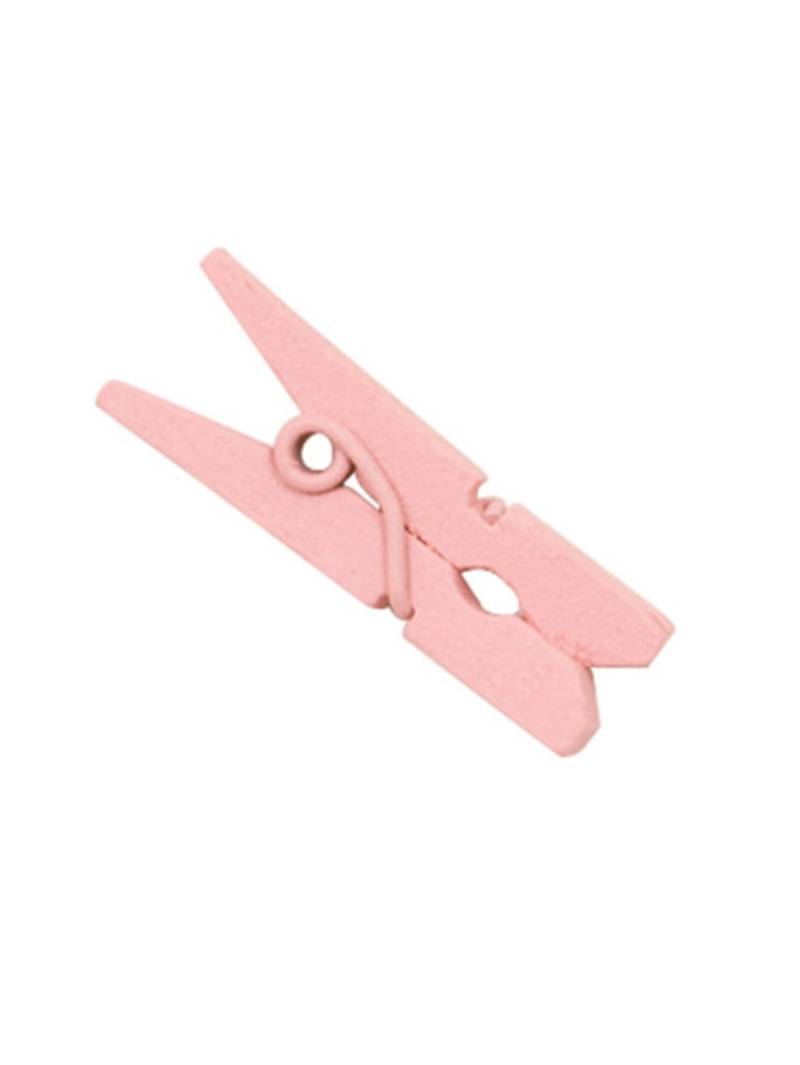 10 Mini-Wäscheklammern Holz Rosa von HOBI