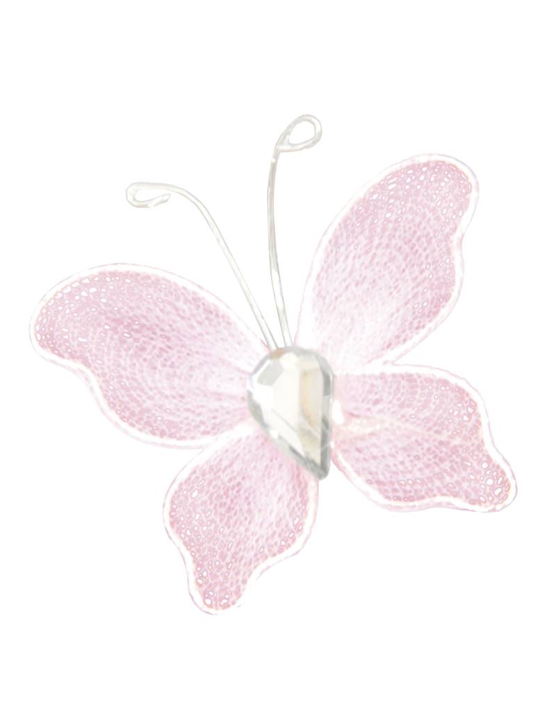 10 kleine Deko-Schmetterlinge rosa 2 x 3 cm für Hochzeit + Taufe von HOBI