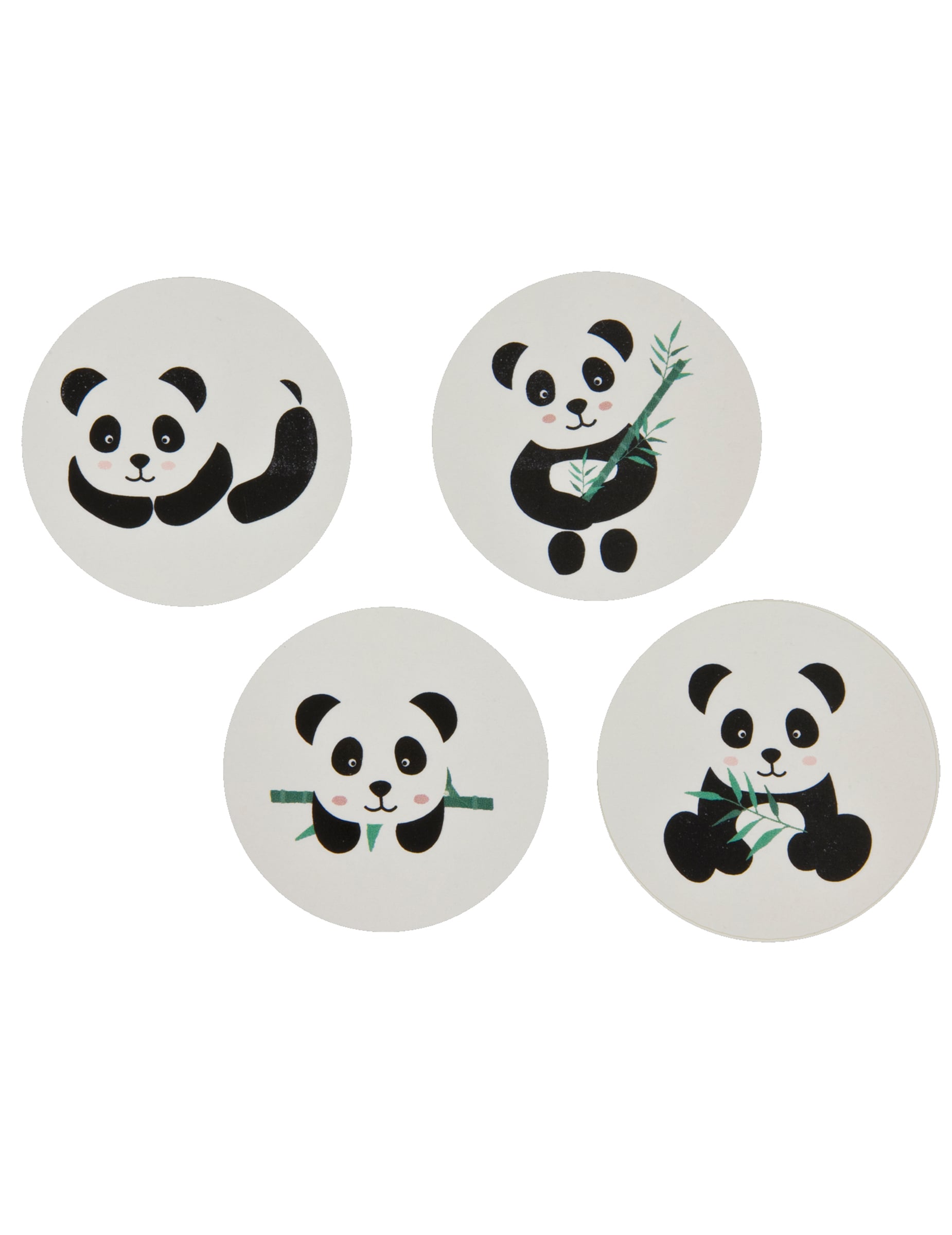 12 Panda Aufkleber 4 cm runde Sticker von HOBI