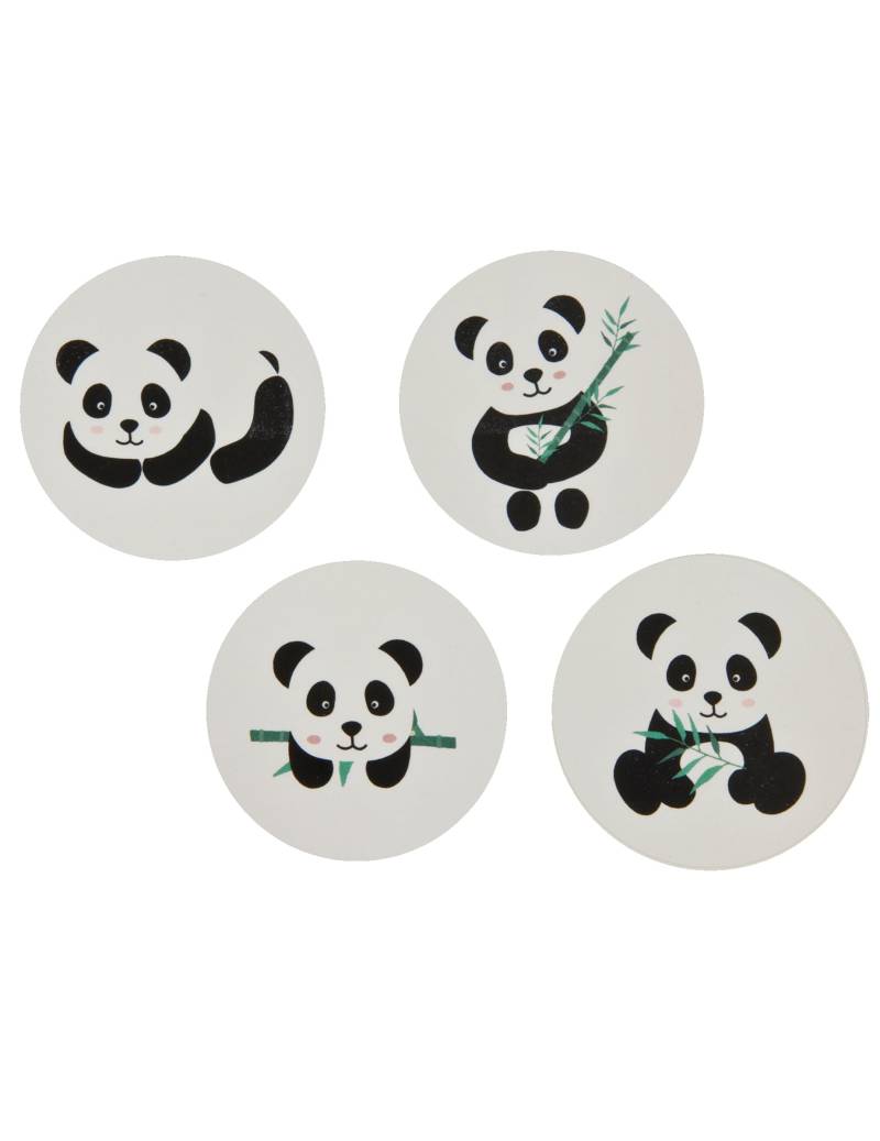 12 Panda Aufkleber 4 cm runde Sticker von HOBI