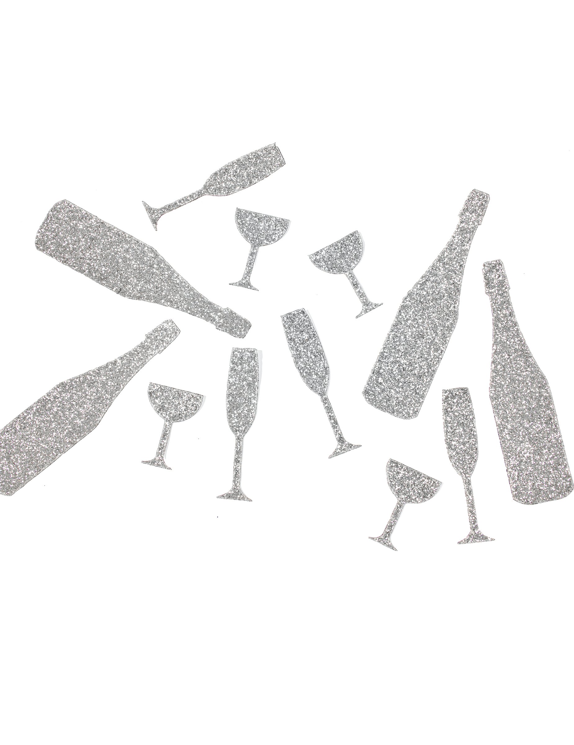 12 Tischkonfetti Champagner silber 10 g von HOBI