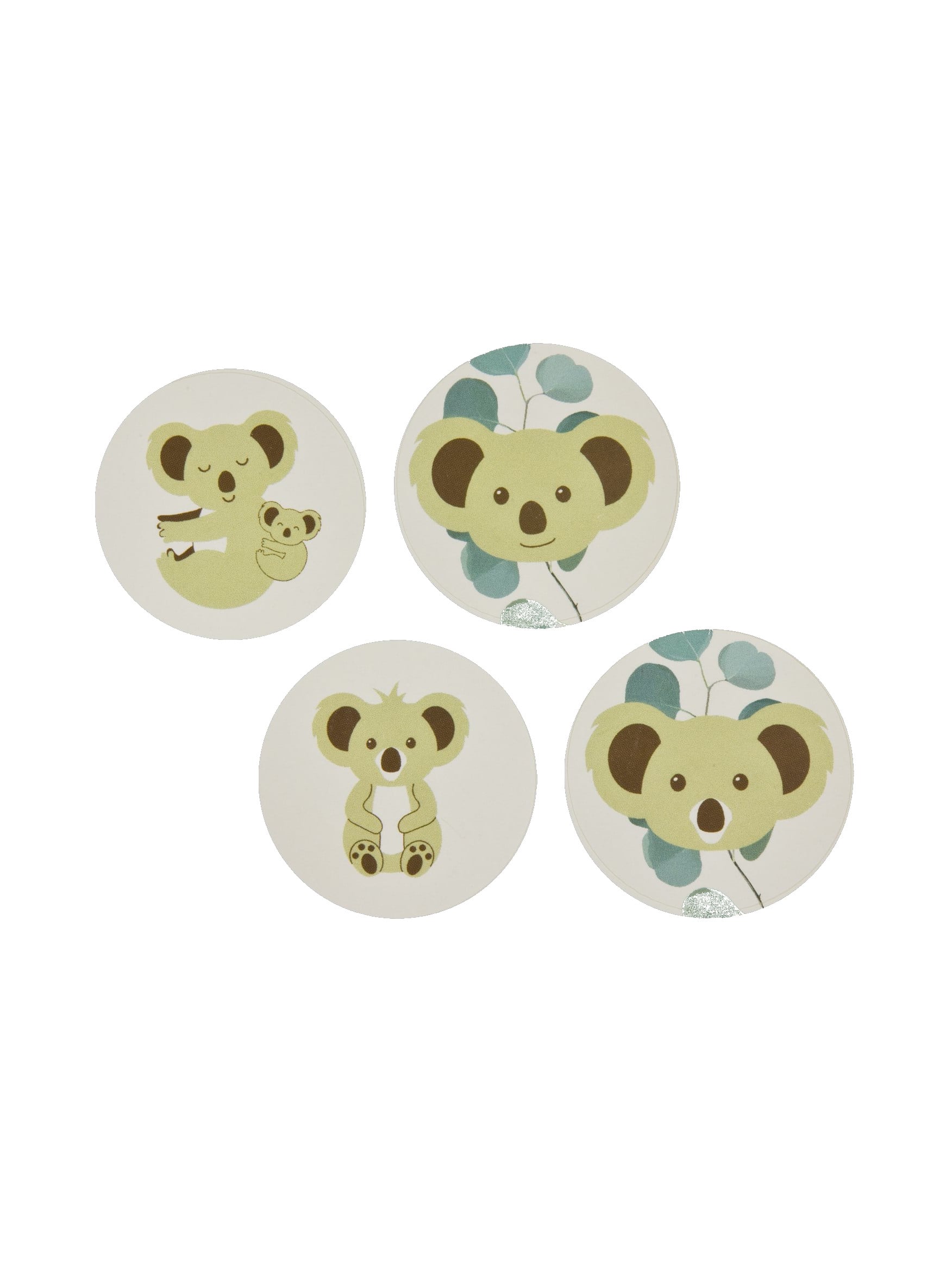 12 runde Koala-Sticker 4 cm von HOBI