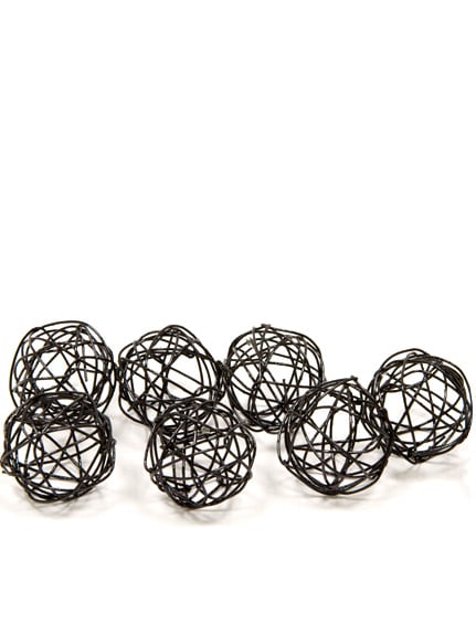 12 schwarze Deko-Metallkugeln 2cm für Tischdekoration 12 schwarze Deko-Metallkugeln 2cm für Tischdekoration von HOBI