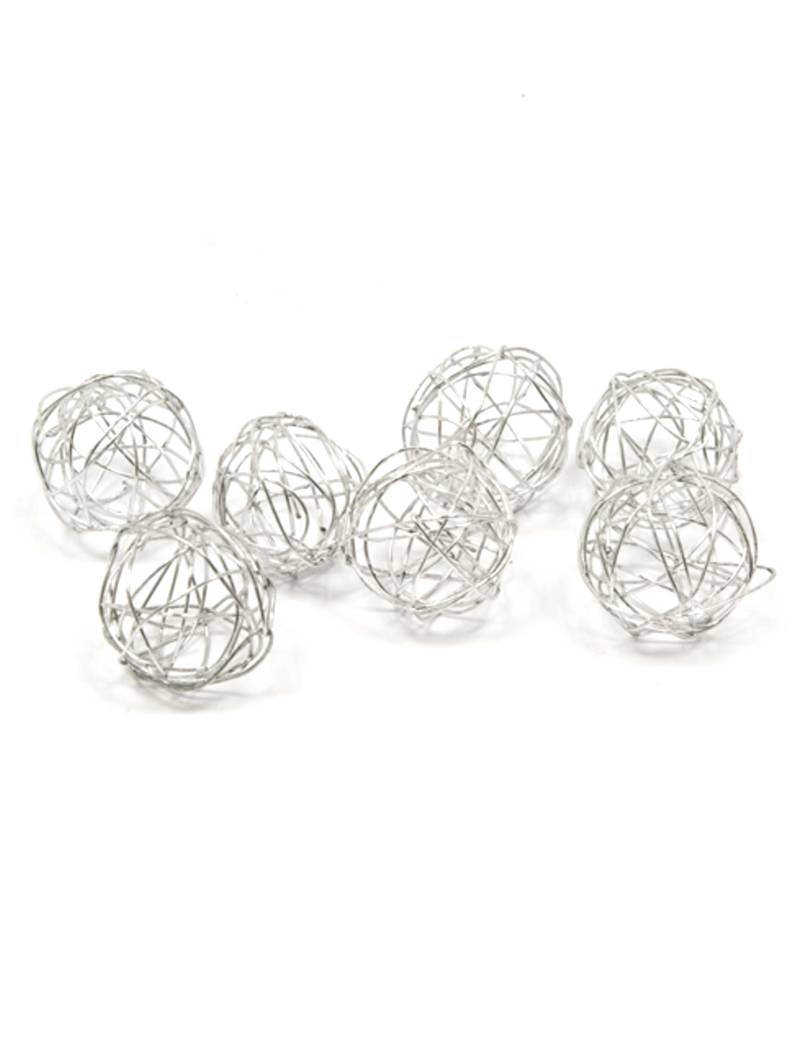 12 silberne Metall-Dekokugeln 2 cm für Tisch und Hochzeit 12 silberne Metall-Dekokugeln 2 cm für Tisch und Hochzeit von HOBI
