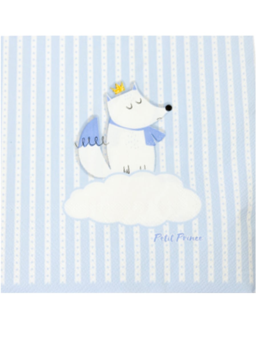 20 Papierservietten kleiner Prinz Fuchs weiß-blau 33x33 cm 20 Papierservietten kleiner Prinz Fuchs weiß-blau 33x33 cm von HOBI