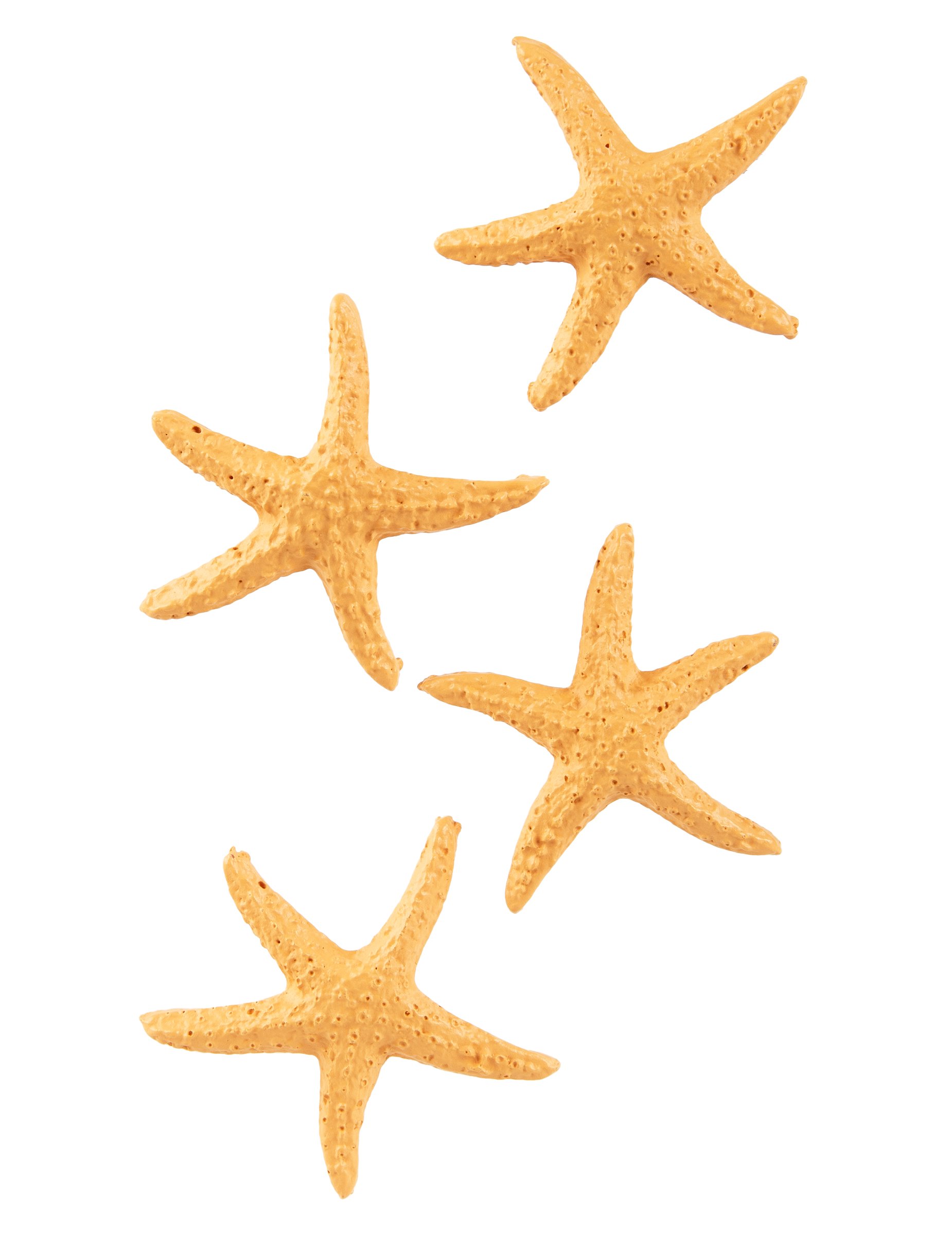 4 Deko-Seesterne Harz, 4,5 cm, orange-beige von HOBI