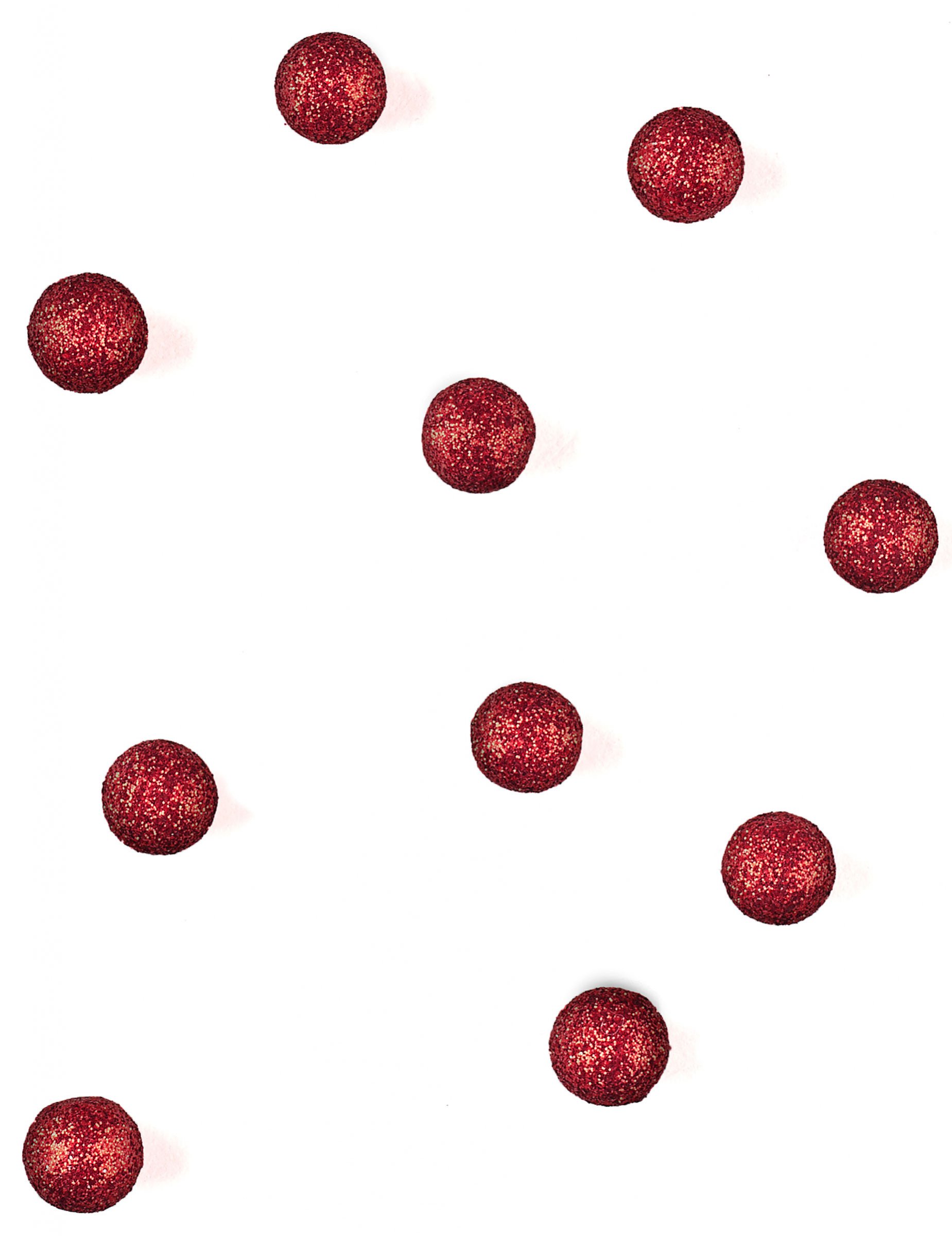 40 rote Glitzer-Dekokugeln 10 mm aus Schaumstoff 40 rote Glitzer-Dekokugeln 10 mm aus Schaumstoff von HOBI