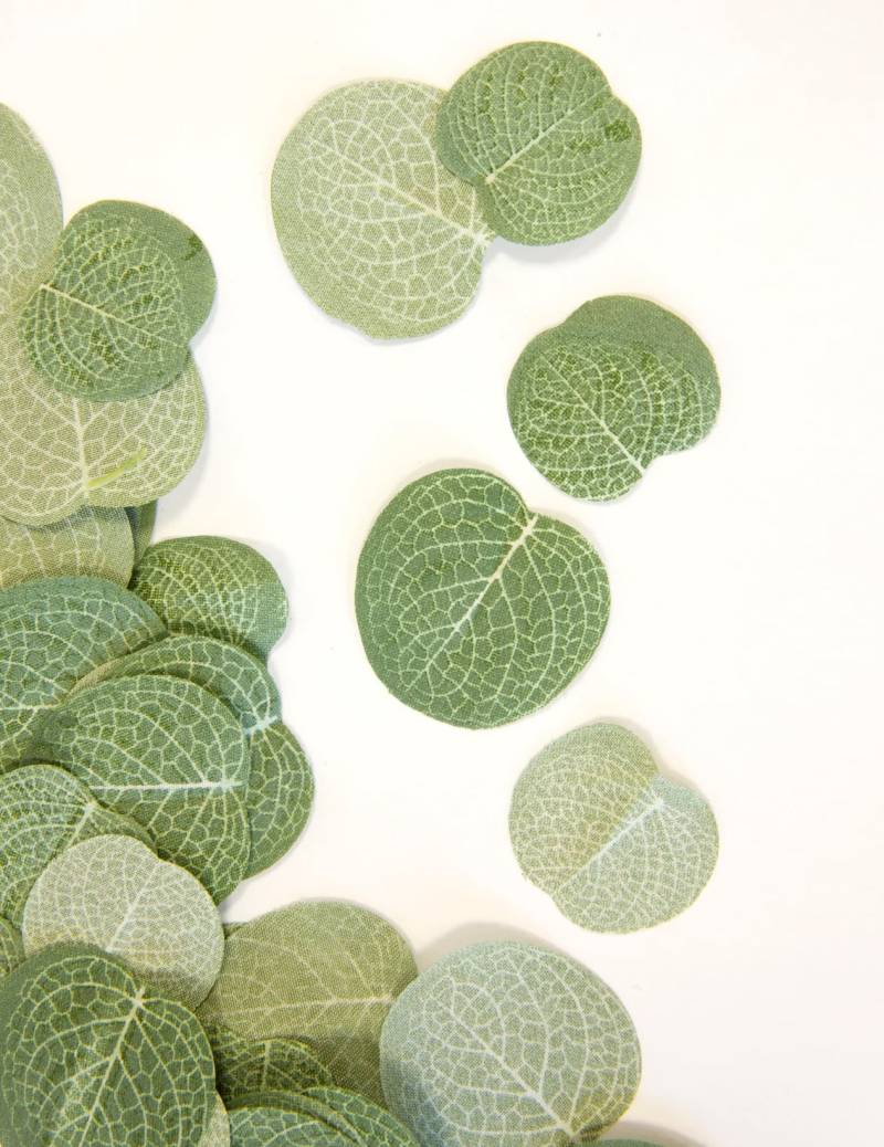 40er Set Eukalyptus-Konfetti Blätter 2,5 bis 3 cm aus Stoff Natur-Hochzeit 40er Set Eukalyptus-Konfetti Blätter 2,5 bis 3 cm aus Stoff Natur-Hochzeit von HOBI