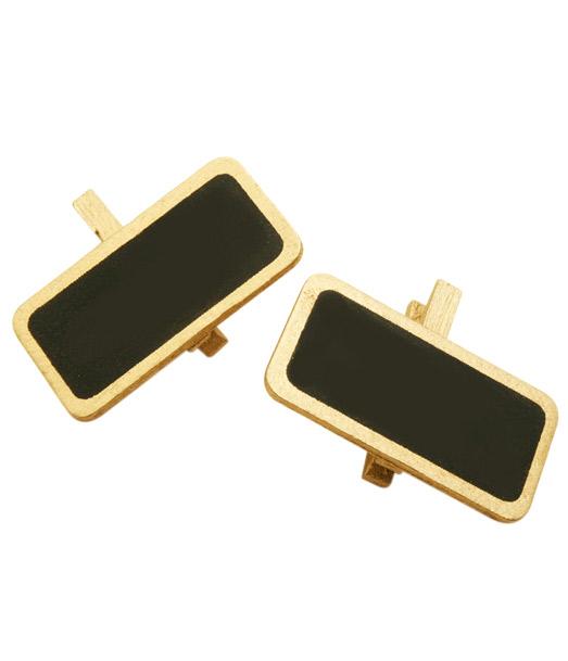 6 Mini Kreidetafeln mit Klammer Gold 4 x 2 cm von HOBI