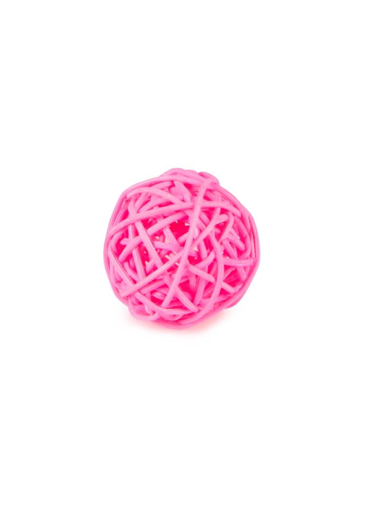 6 Rattan Kugeln Fuchsia 3,5 cm von HOBI