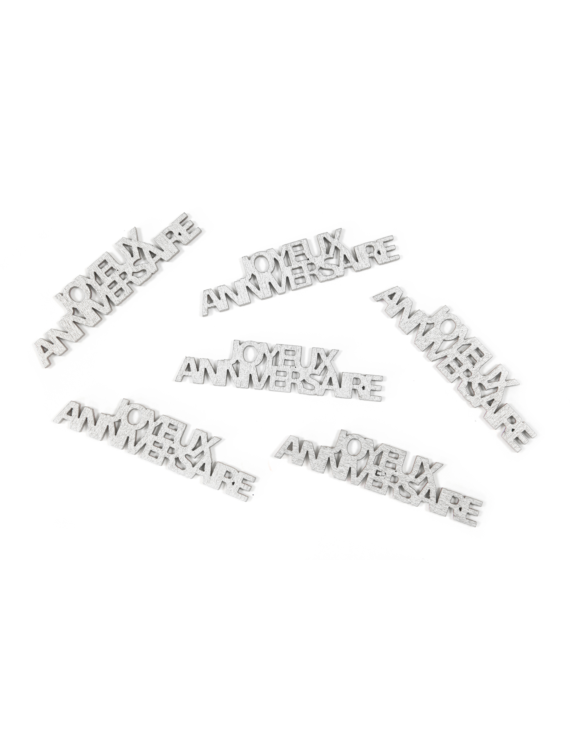 6 Tischkonfetti Happy Birthday Silber 15 g von HOBI