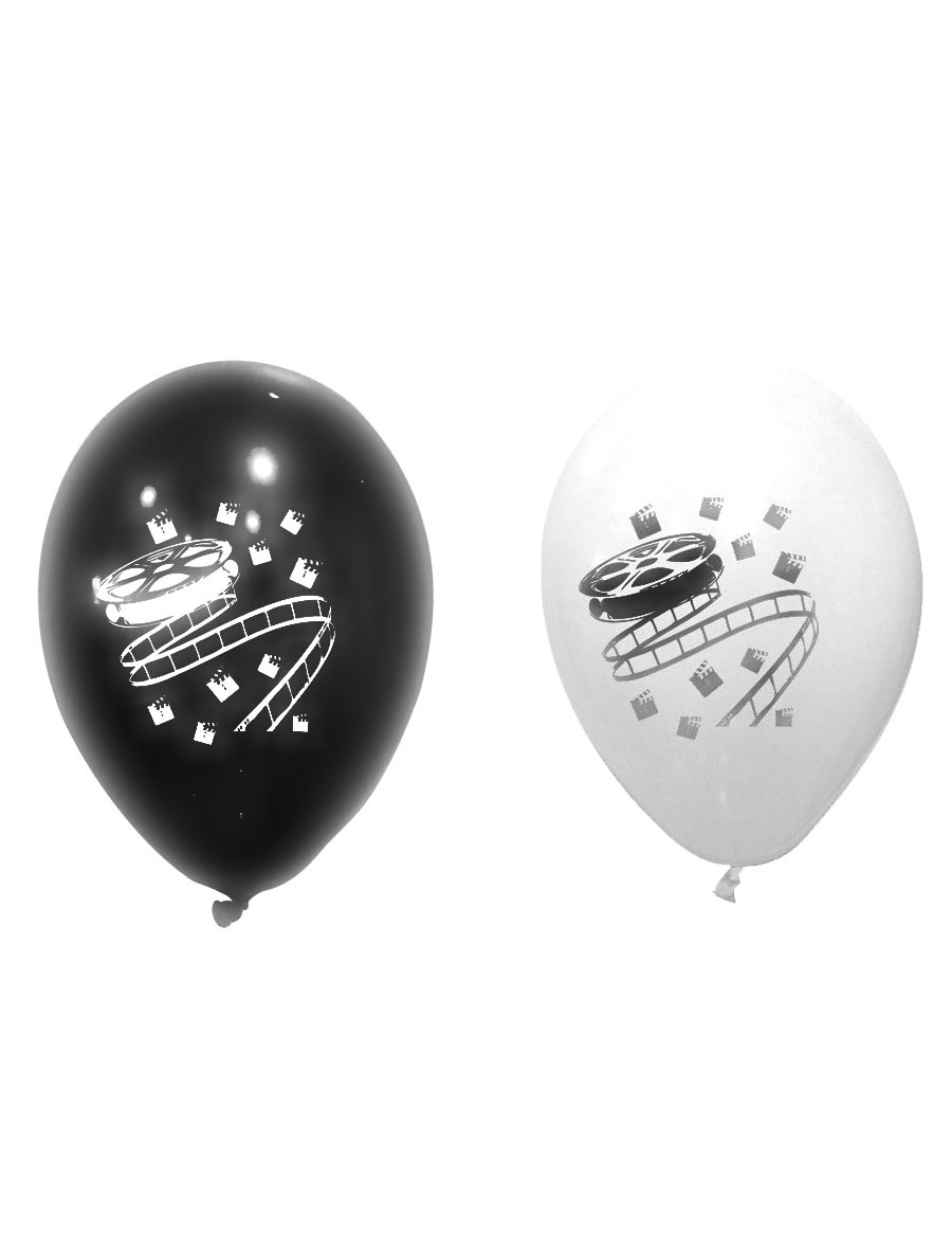 8 Latexballons Kino + Film 25 x 32 cm von HOBI