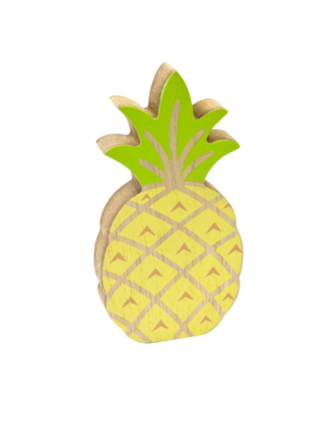 Ananas-Tischdeko aus Holz Sommerparty-Deko gelb-grün 12 cm Ananas-Tischdeko aus Holz Sommerparty-Deko gelb-grün 12 cm von HOBI