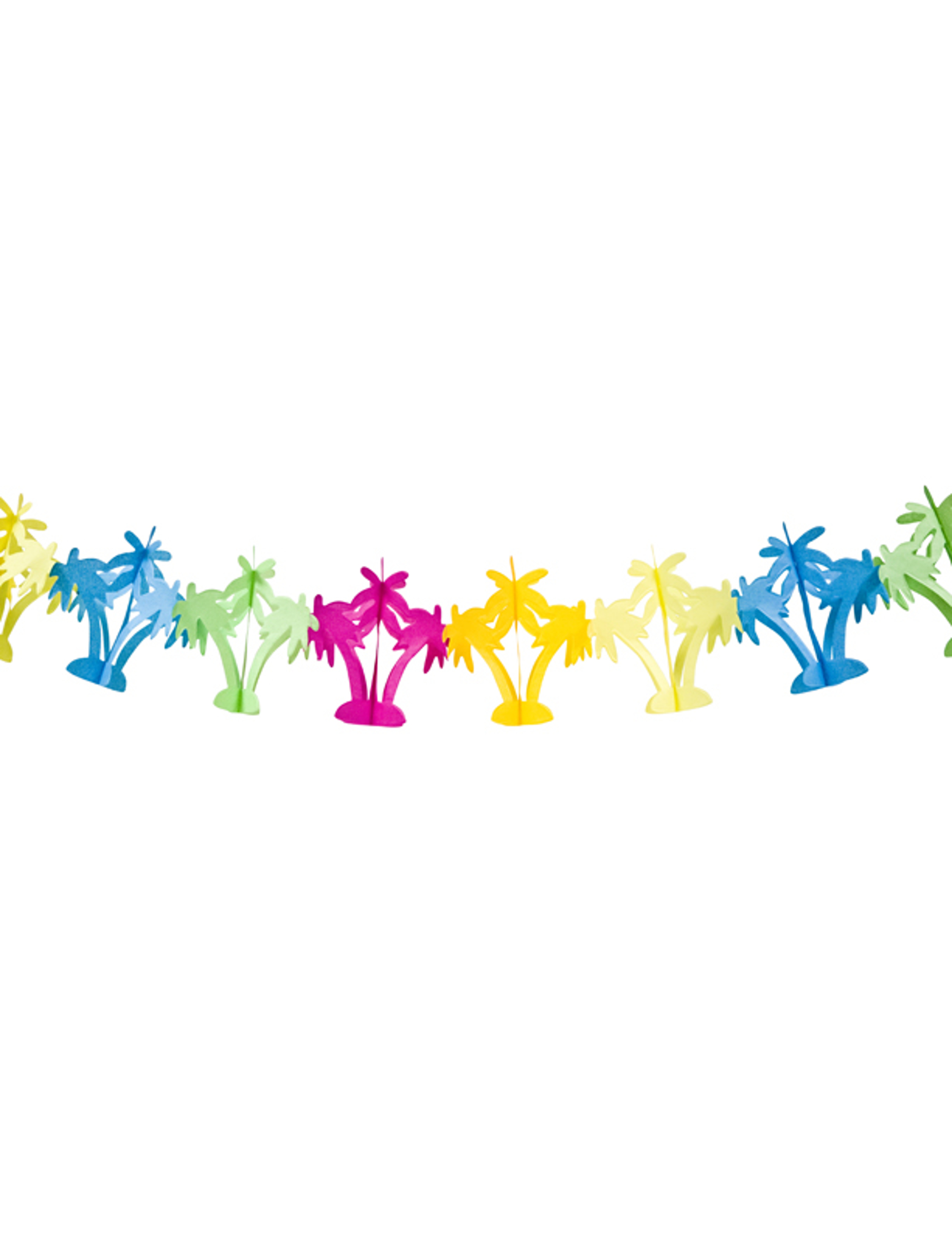 Bunte Palmen-Girlande aus Papier 4 m für Tropenparty Bunte Palmen-Girlande aus Papier 4 m für Tropenparty von HOBI