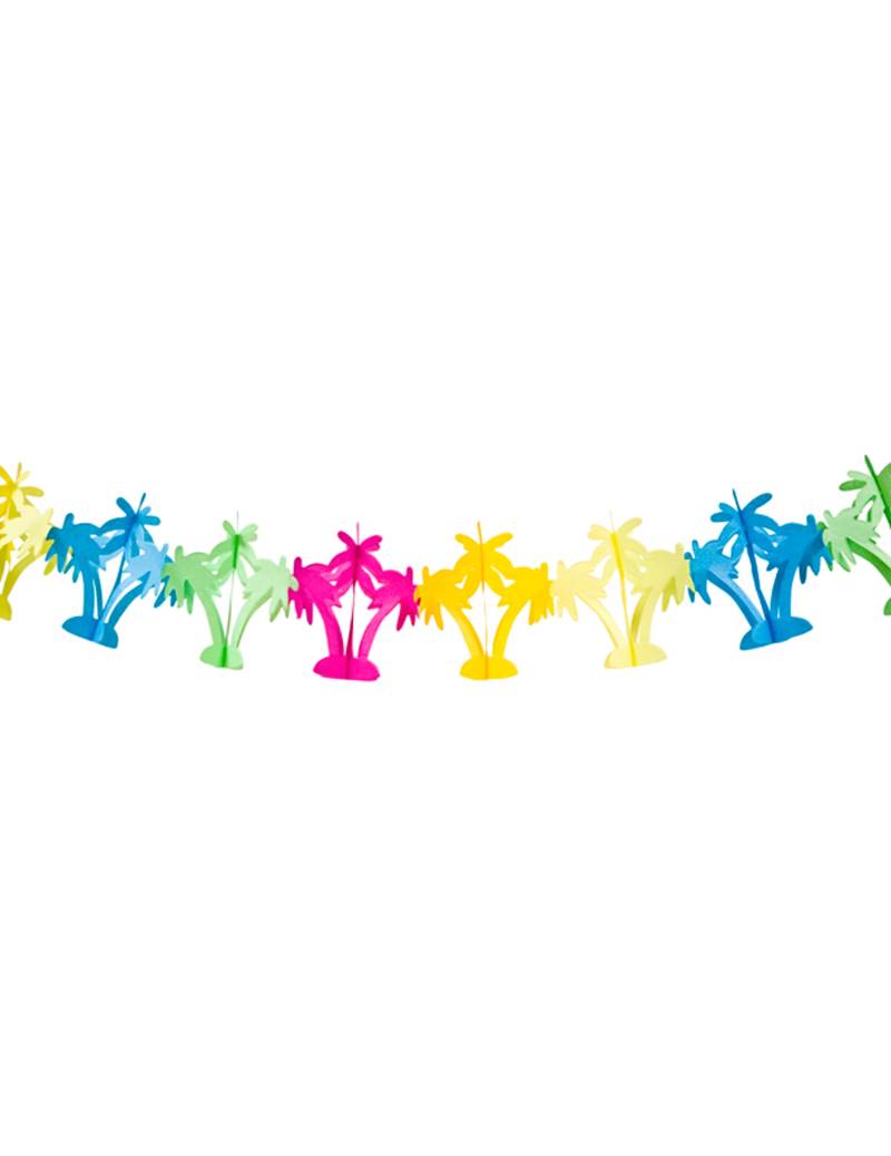 Bunte Palmen-Girlande aus Papier 4 m für Tropenparty Bunte Palmen-Girlande aus Papier 4 m für Tropenparty von HOBI
