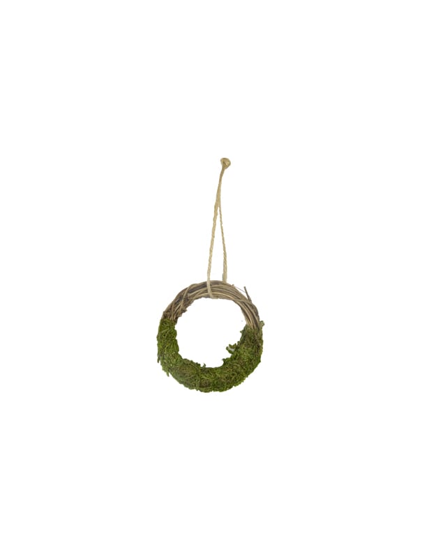 Deko-Kranz aus Rebenzweigen und Moos zum Aufhängen 8 cm Deko-Kranz aus Rebenzweigen und Moos zum Aufhängen 8 cm von HOBI
