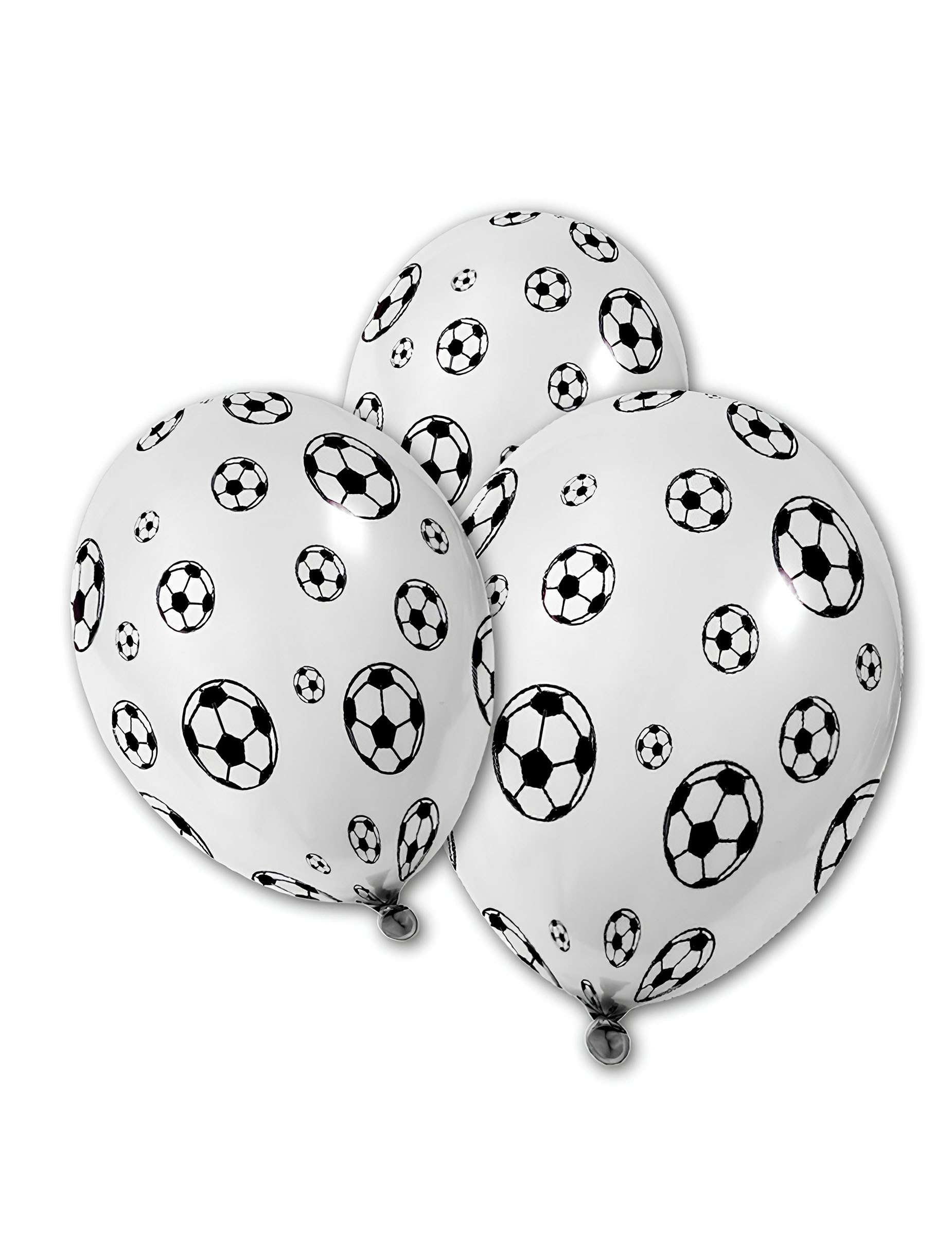 Fussball-Luftballons 5 Stück weiss-schwarz 36x30cm Fussball-Luftballons 5 Stück weiss-schwarz 36x30cm von HOBI
