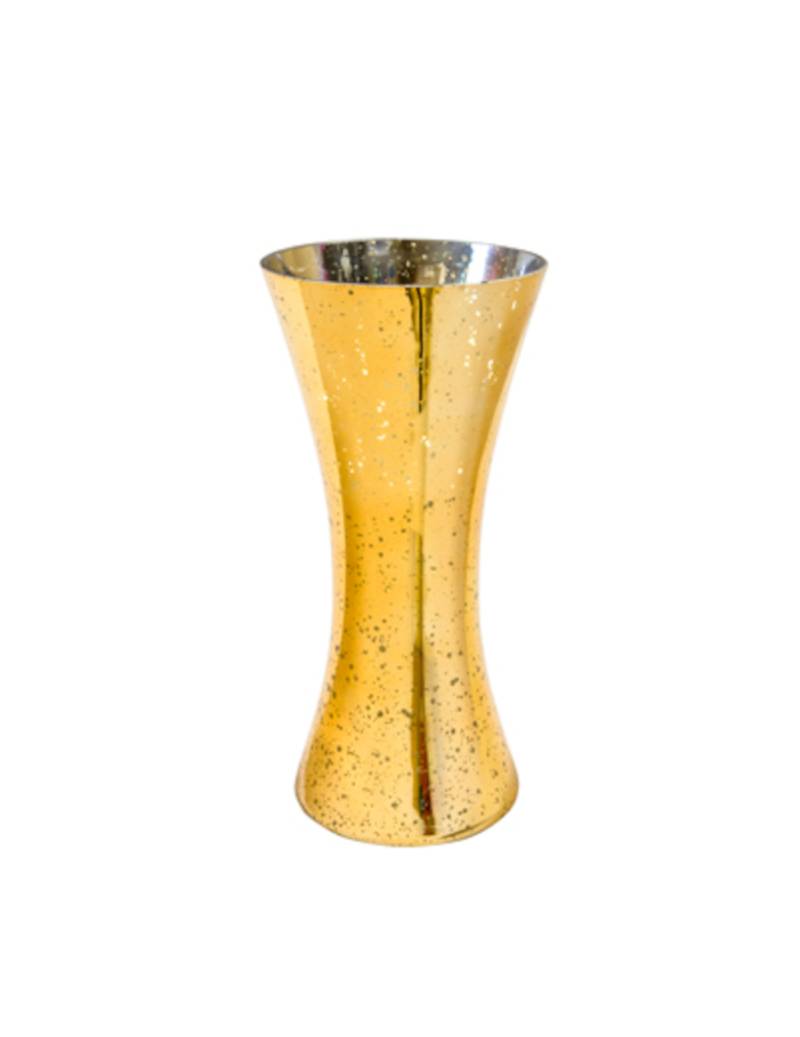 Gebogene Festtags-Vase goldfarben 25 x 10 cm von HOBI