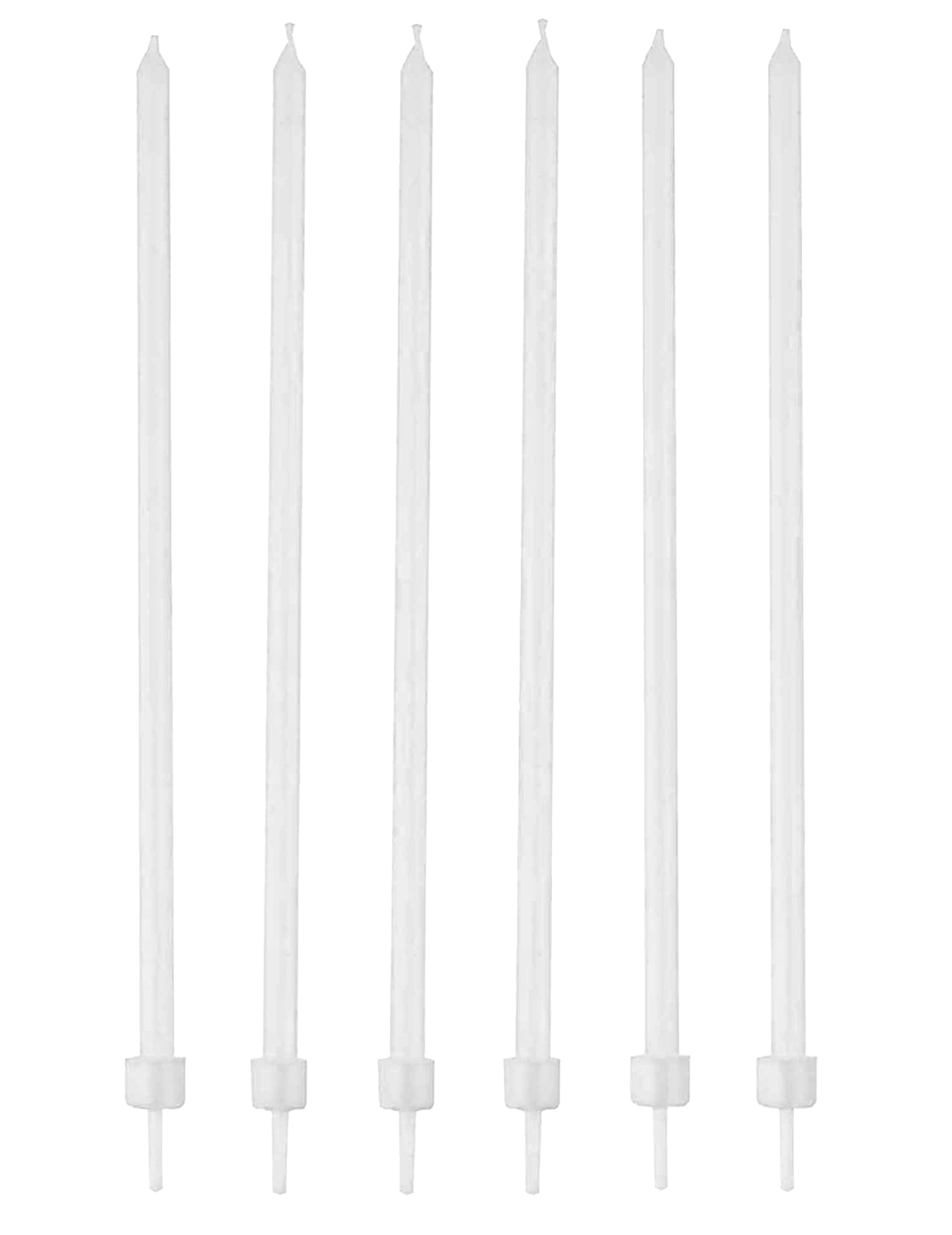 Geburtstagskerzen mit Halter 16 Stück weiss 12cm Geburtstagskerzen mit Halter 16 Stück weiss 12cm von HOBI