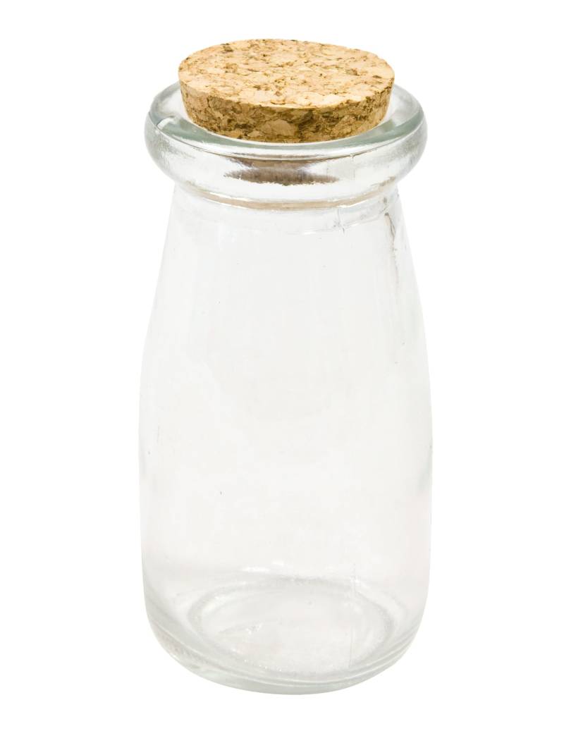 Glasflasche mit Korkverschluss 9,5 cm transparent für Candy Bar von HOBI
