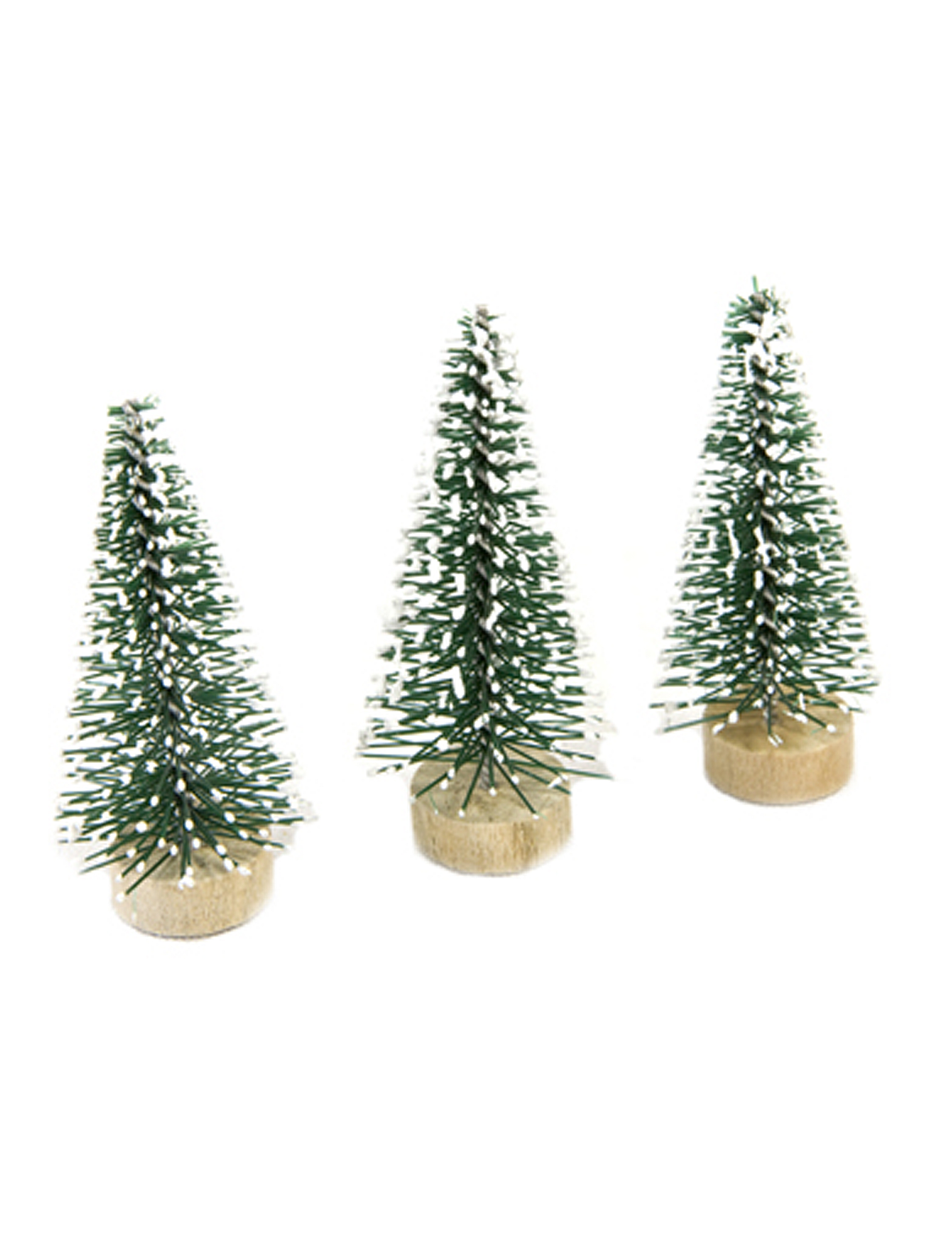 Künstliche Tannenbäume Weihnachtsdeko 3 Stück grün-weiss 5 cm Künstliche Tannenbäume Weihnachtsdeko 3 Stück grün-weiss 5 cm von HOBI