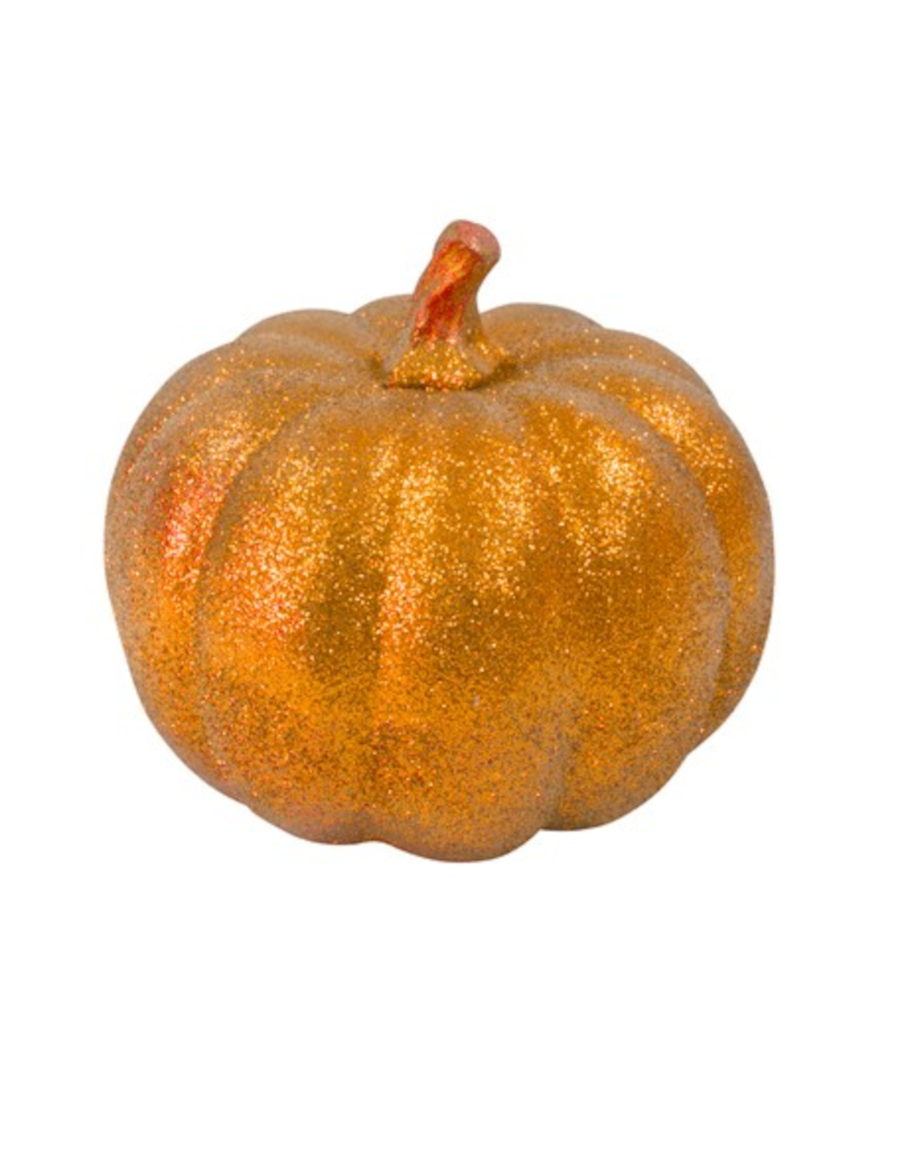 Kürbis Dekoration orange-glitzer 12,5 cm von HOBI