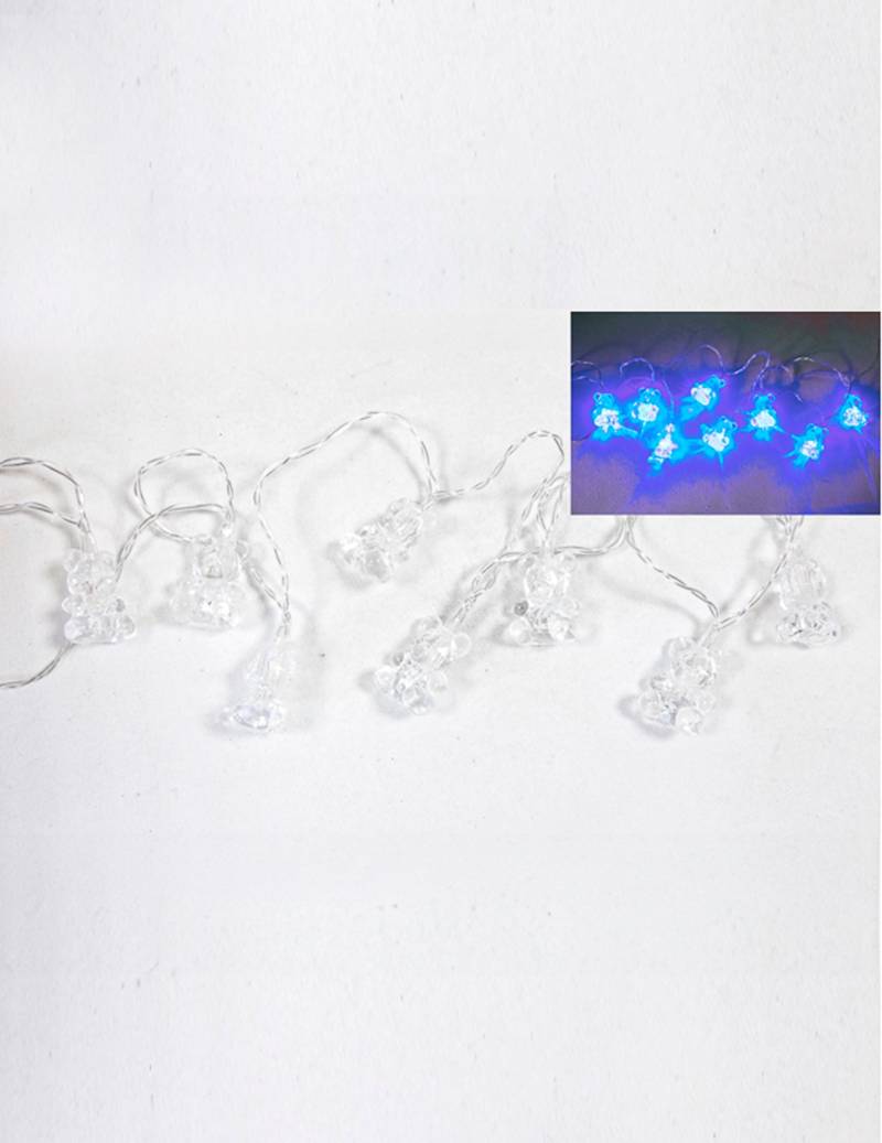 Lichterkette mit hellblauen Bärchen 1,6 m - 10 LED Lichterkette mit hellblauen Bärchen 1,6 m - 10 LED von HOBI