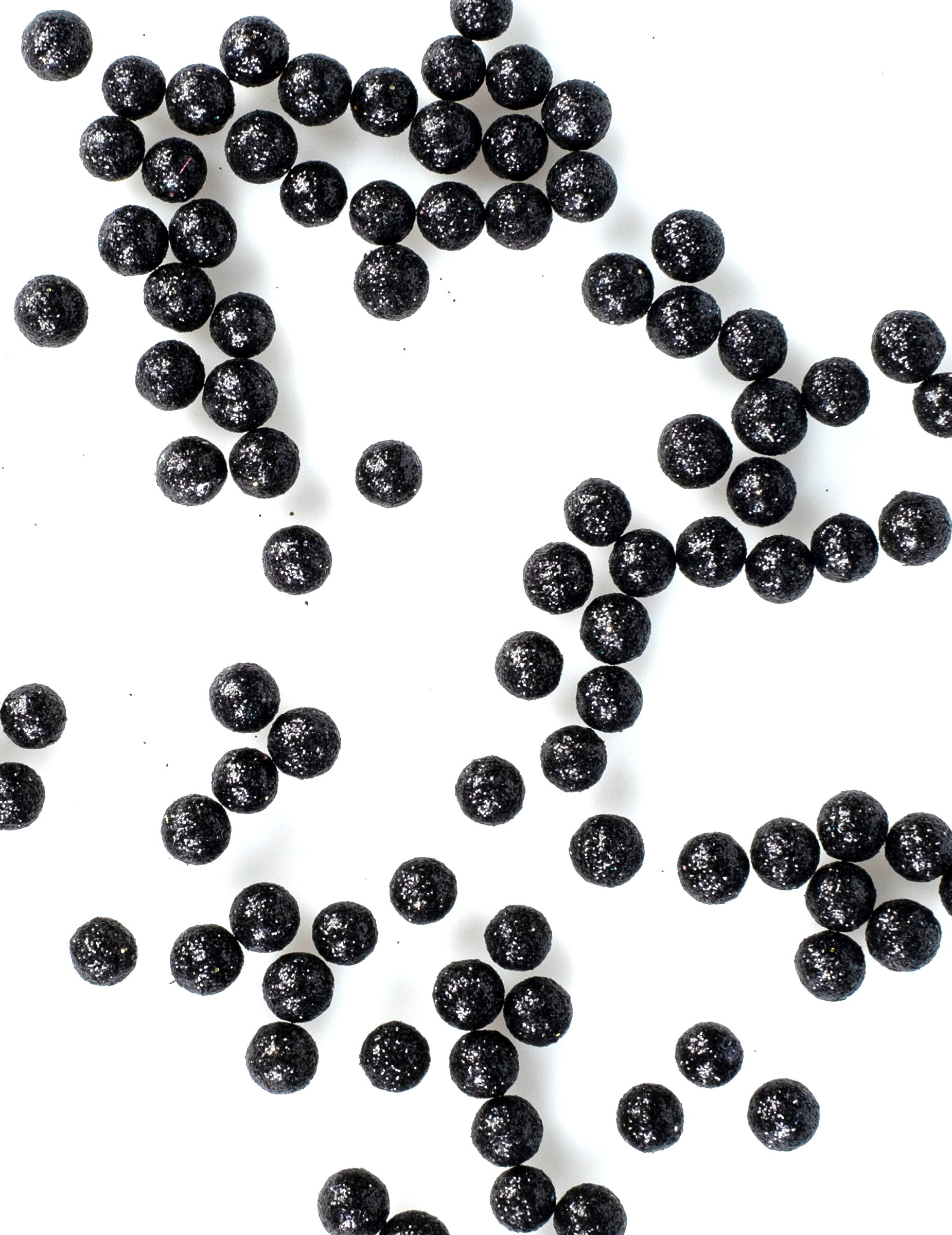 Mini Glitzerkugeln Schwarz 8mm 10g von HOBI
