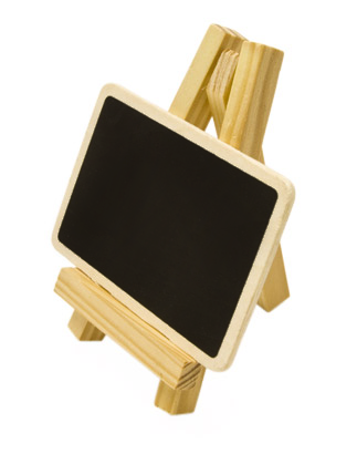 Mini Staffelei mit Kreidetafel 6 x 10 cm von HOBI