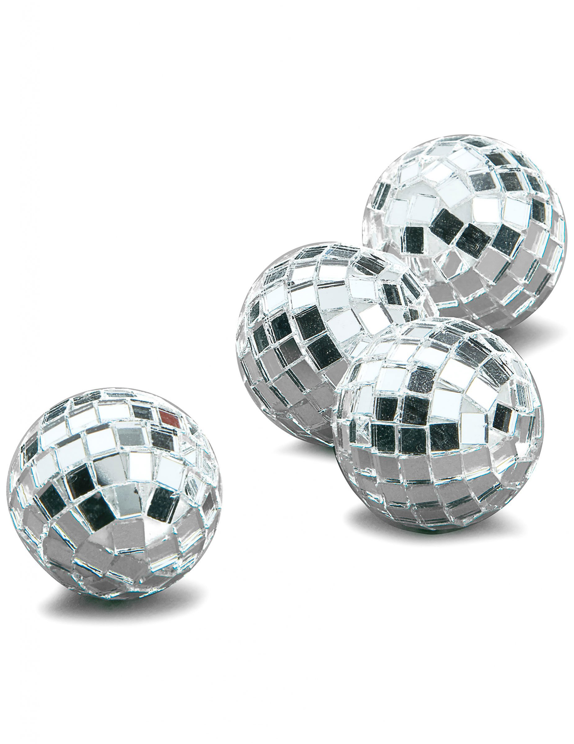 Miniatur Discokugeln 4 Stück silber 3,5cm Miniatur Discokugeln 4 Stück silber 3,5cm von HOBI