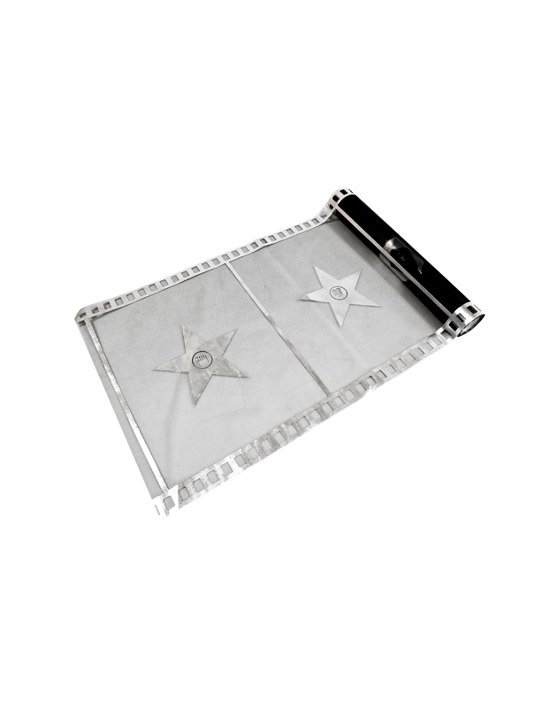 Organza Tischläufer Schwarz Kino Motiv 28 cm x 5 m von HOBI