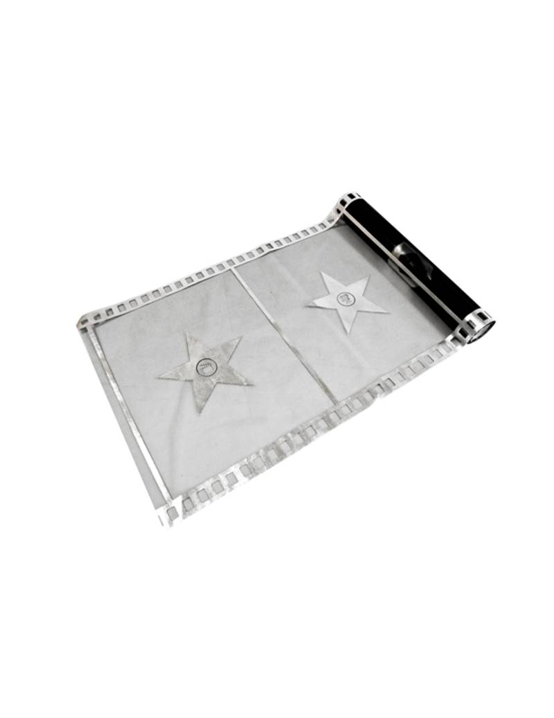 Organza Tischläufer Schwarz Kino Motiv 28 cm x 5 m von HOBI