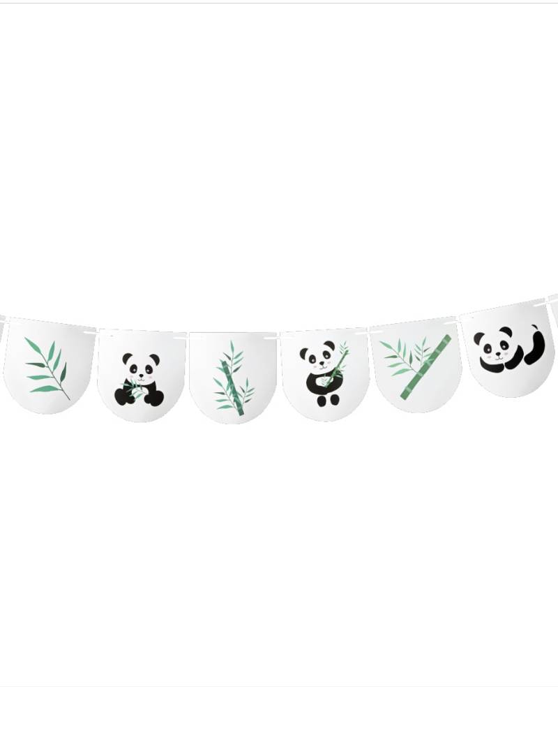 Panda Wimpelkette 3m mit 11 Wimpeln Geburtstag + Bambus Panda Wimpelkette 3m mit 11 Wimpeln Geburtstag + Bambus von HOBI