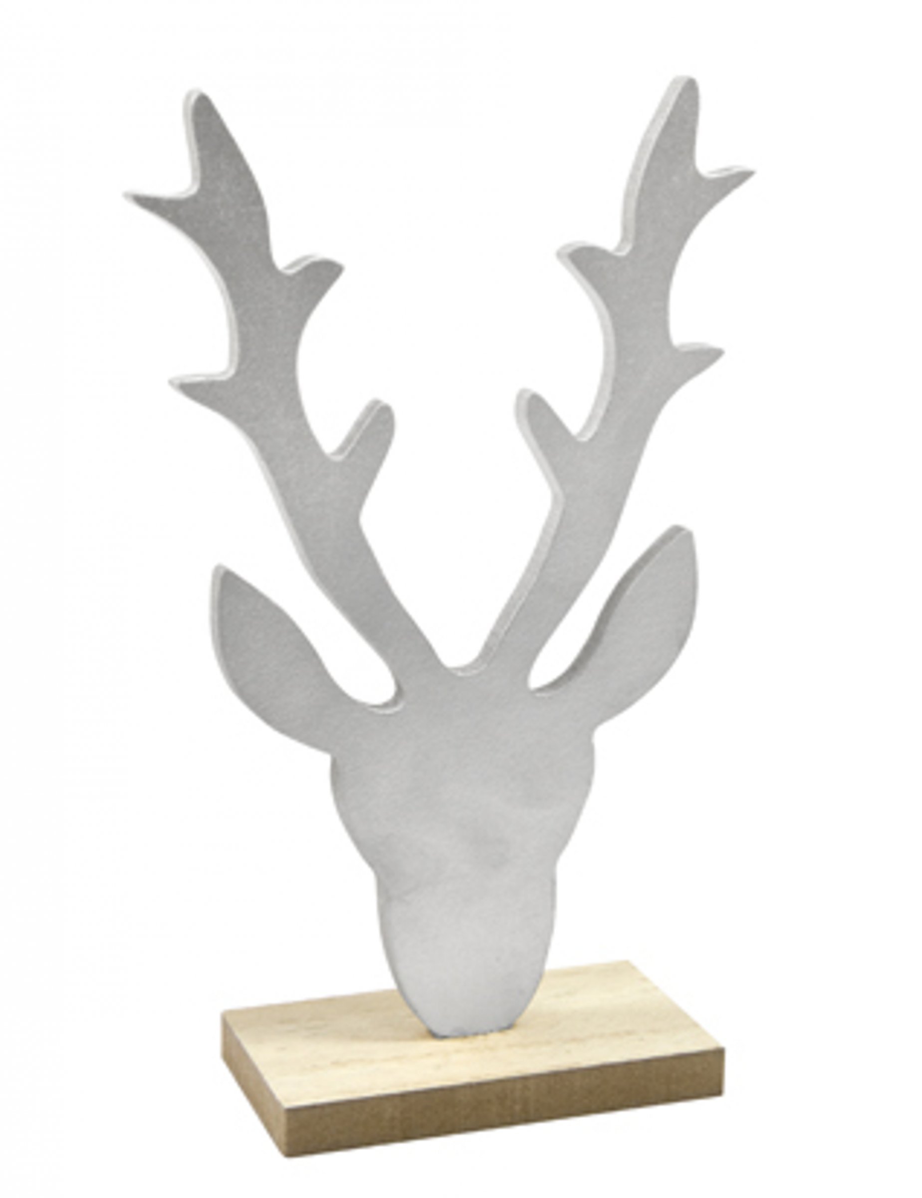Rentierkopf-Tischdeko Weihnachten silberfarben 18 x 11 x 4,5 cm Rentierkopf-Tischdeko Weihnachten silberfarben 18 x 11 x 4,5 cm von HOBI