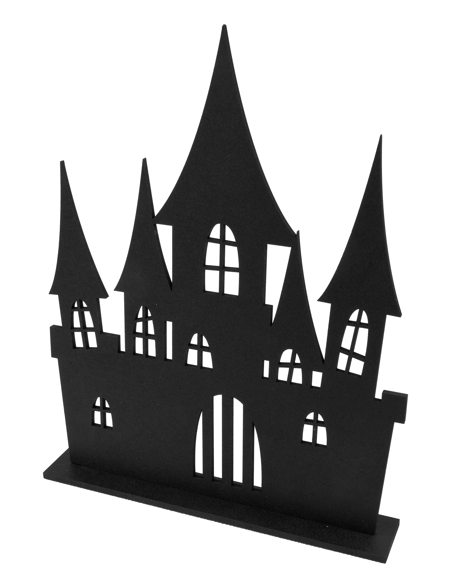 Spukschloss Dekoration Holz schwarz 18 x 23 cm Spukschloss Dekoration Holz schwarz 18 x 23 cm von HOBI