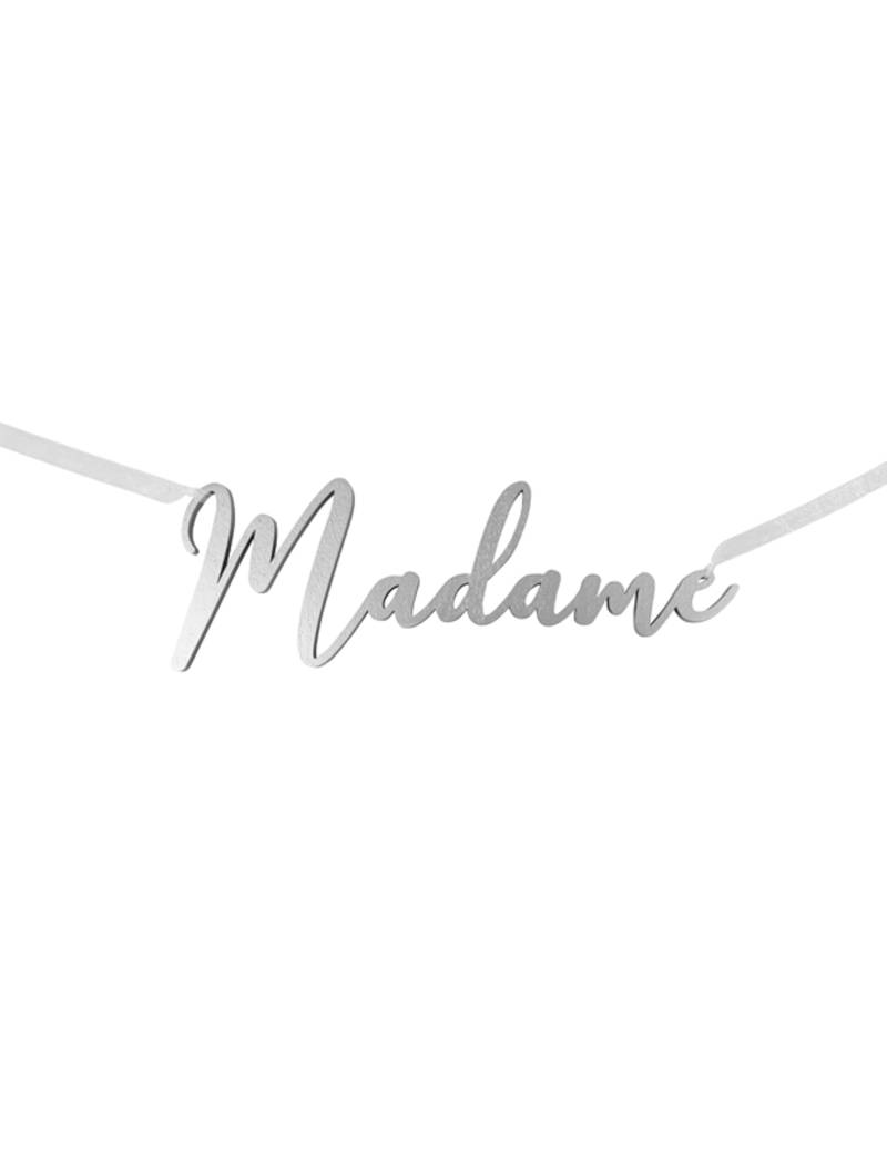 Stuhldekoration Madame Silber Metallic 25 x 8,5 cm für Hochzeit Stuhldekoration Madame Silber Metallic 25 x 8,5 cm für Hochzeit von HOBI
