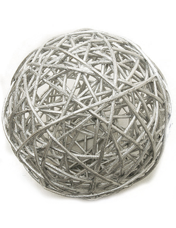 Stylishe Raumdekoration Korbkugeln 2 Stück silber 6 cm Stylishe Raumdekoration Korbkugeln 2 Stück silber 6 cm von HOBI