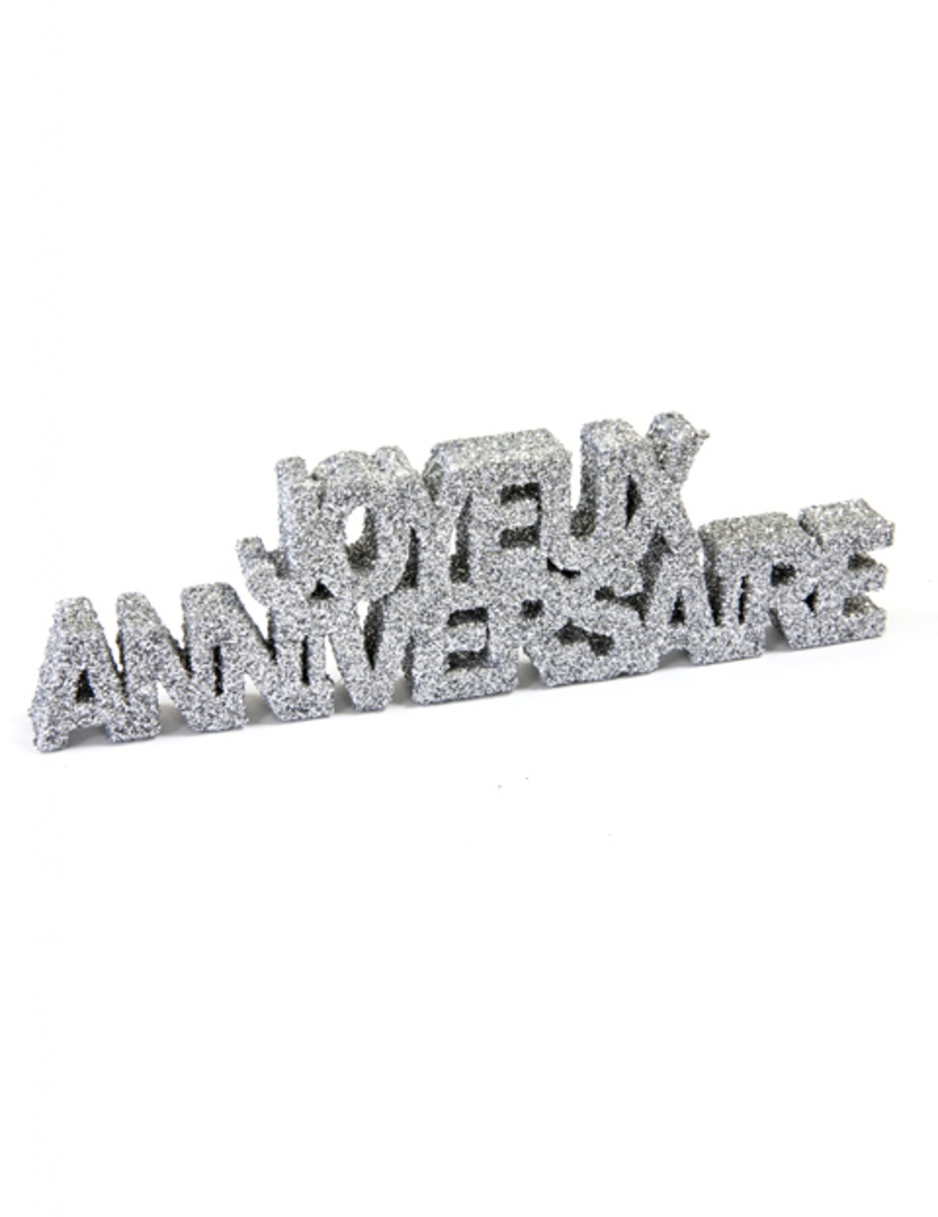 Tischdeko Happy Birthday Glitzer silber 12 x 3,8 x 0,8 cm Polystyrol Tischdeko Happy Birthday Glitzer silber 12 x 3,8 x 0,8 cm Polystyrol von HOBI