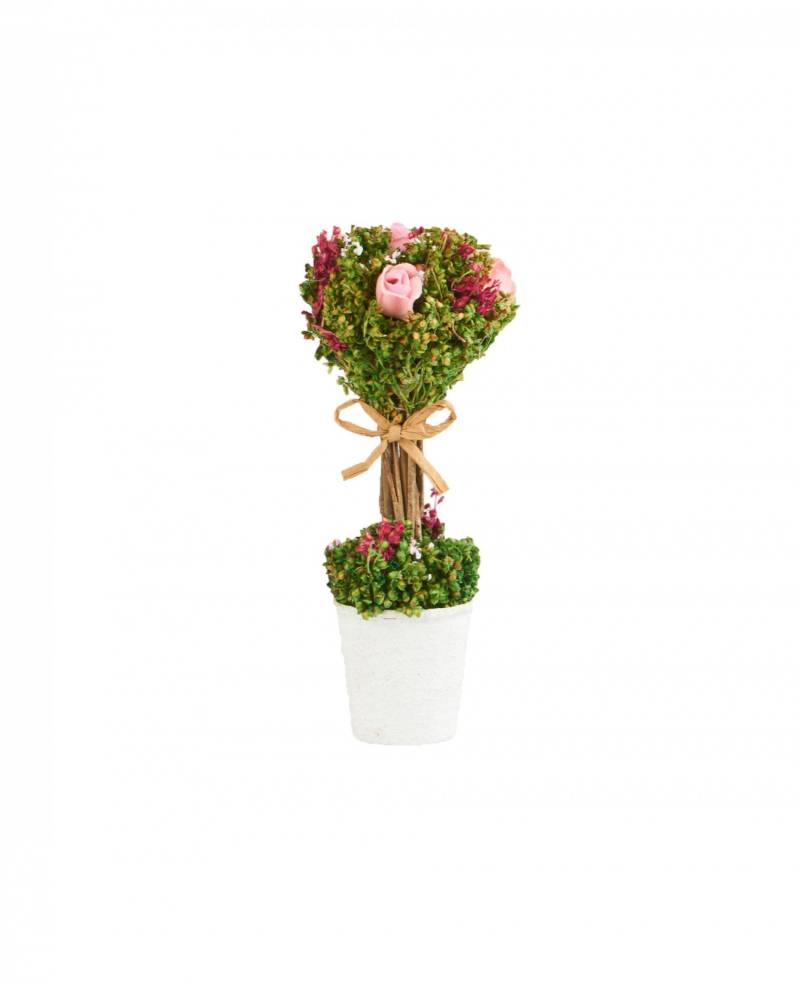 Trockenblumen-Gesteck mit weißen Rosen im Topf 18 x 8 cm Trockenblumen-Gesteck mit weißen Rosen im Topf 18 x 8 cm von HOBI