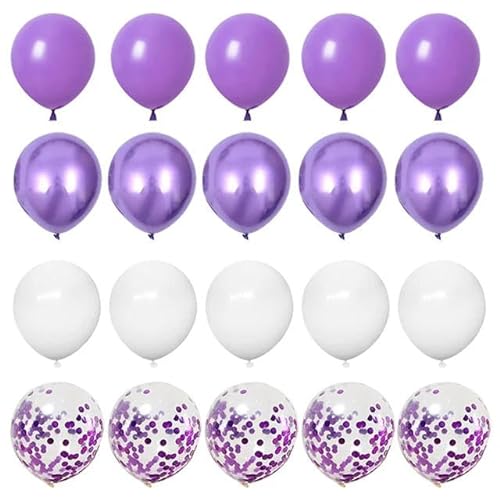 120 Stück 12 Zoll schwarze Konfetti-Metallic-Luftballons Happy Birthday Partydekorationen Erwachsene Kinder Junge Mädchen Babyparty Hochzeitszubehör von HOCEDO