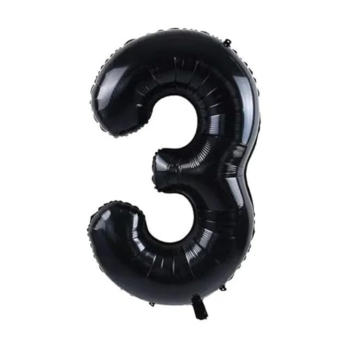 5–40 Stück schwarze Folienballons „Happy Birthday“, Zahlen, für Erwachsene, Kinder, Partydekorationen, Damen, Herren, 10/11/12/13/15/18/20/25/30/35/40/50/60 Jahre alt von HOCEDO