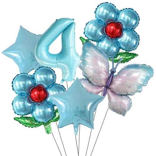 6 teile/satz Schmetterling 40 zoll Anzahl Ballons Rosa Blau Sonnenblume Baby Dusche Dekor Helium Ballon Geburtstag Party Hochzeit Liefert von HOCEDO