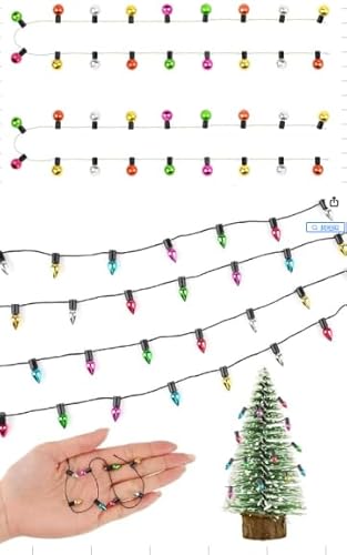 4 Stück Wichtel Lichterkette Miniatur, 100cm Puppenhaus Zubehör, Bunte Wichtel Zubehör Lichterkette, Weihnachtsdeko für Puppenhaus Möbel Kinder Geschenk 4 Stück Wichtel Lichterkette Miniatur, 100cm Puppenhaus Zubehör, Bunte Wichtel Zubehör Lichterkette, Weihnachtsdeko für Puppenhaus Möbel Kinder Geschenk von HOCUCHELAND